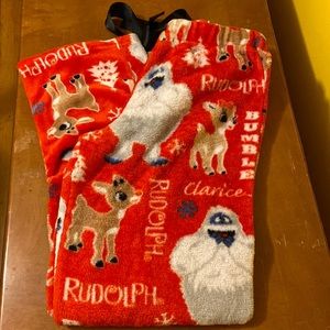 Rudolph fleece pj pants